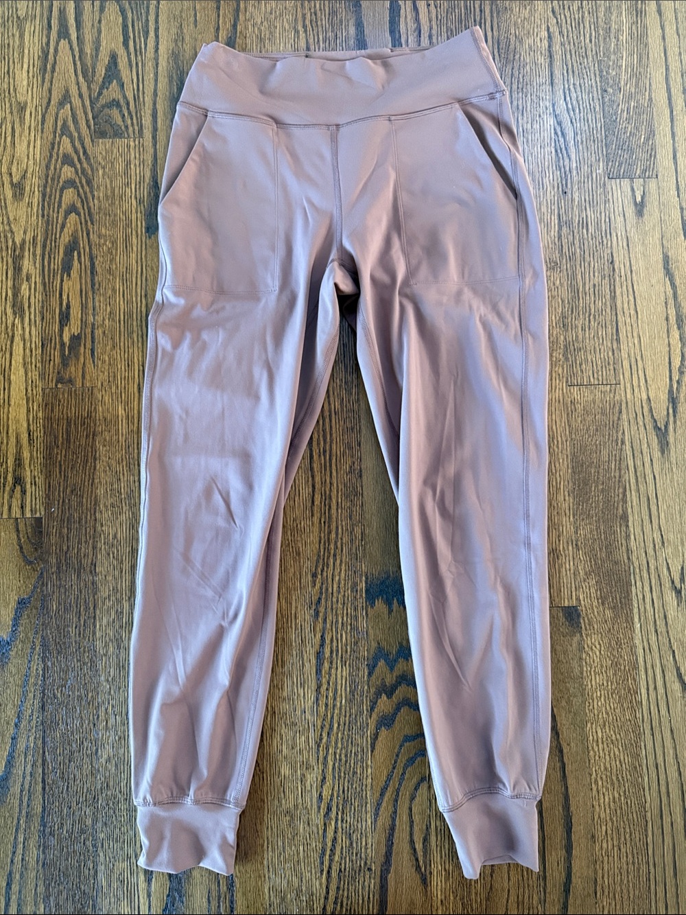 Savvi Women’s Small High-Waist Dusty Mauve Leggings with Pockets